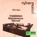 Cybermation-Cybermation 700A, Cutting System Installation and SErvice manual-700 A-01